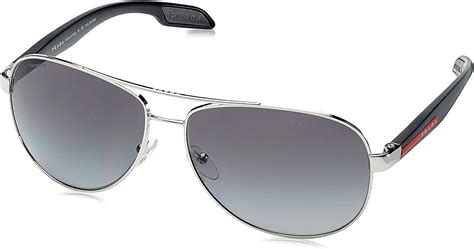 prada ps 53ps 1bc5w1|Prada Linea Rossa Grey Gradient Pilot Men's Sunglasses PS .